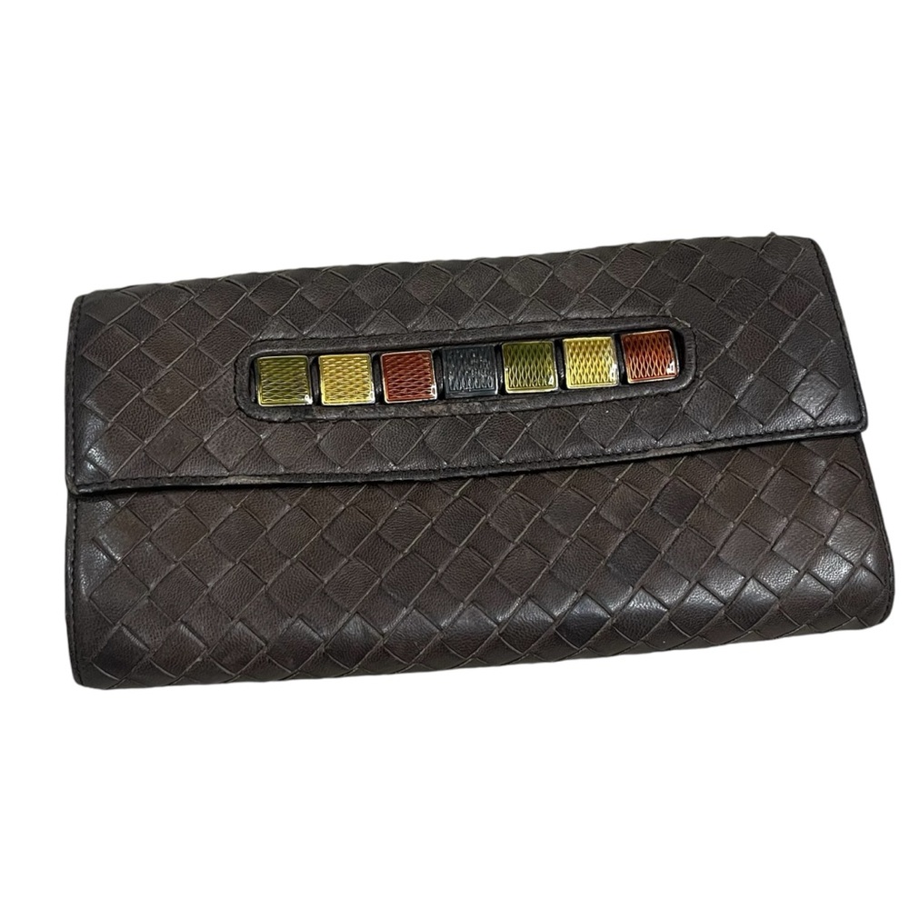 Bottega Veneta Brown Woven Clutch